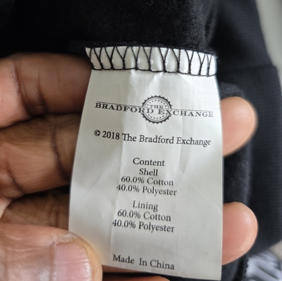 Bradford Exchange Women Hoodie Jacket 3X  Michelle Obama Graphics Black Full Zip - Picture 6 of 9